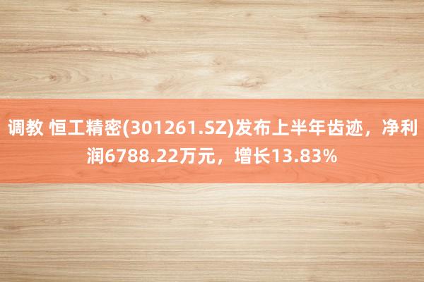 调教 恒工精密(301261.SZ)发布上半年齿迹，净利润6788.22万元，增长13.83%