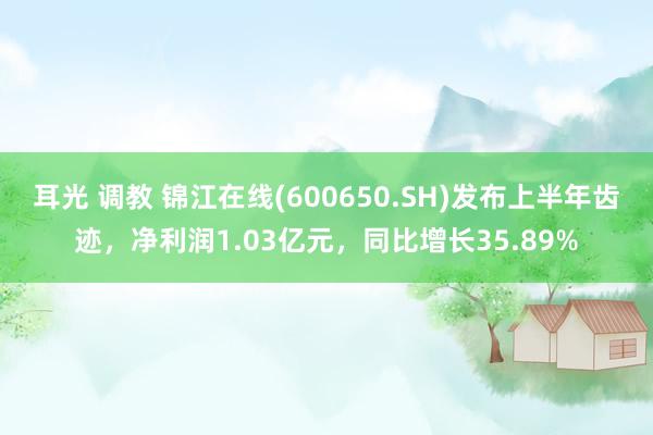 耳光 调教 锦江在线(600650.SH)发布上半年齿迹，净利润1.03亿元，同比增长35.89%