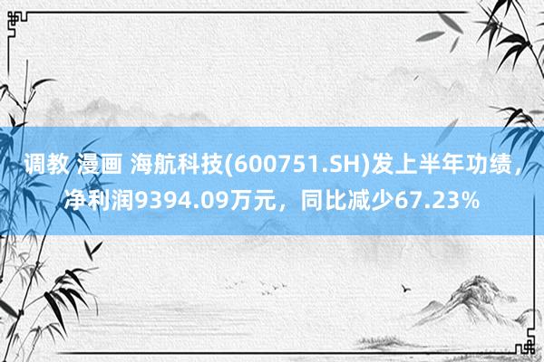 调教 漫画 海航科技(600751.SH)发上半年功绩，净利润9394.09万元，同比减少67.23%