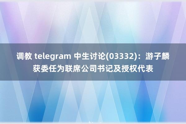 调教 telegram 中生讨论(03332)：游子麟获委任为联席公司书记及授权代表