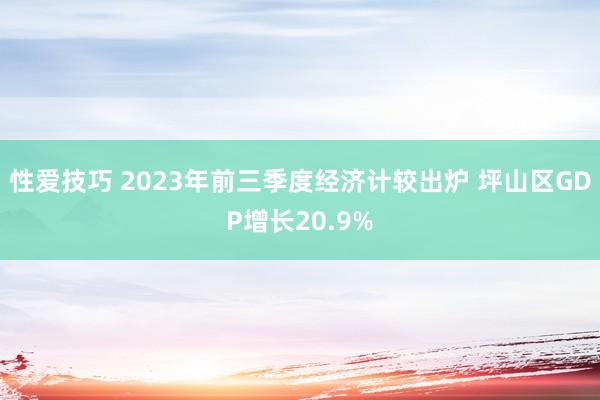 性爱技巧 2023年前三季度经济计较出炉 坪山区GDP增长20.9%