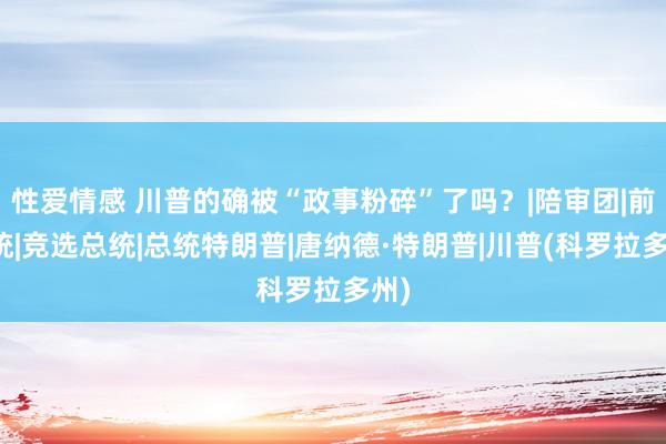 性爱情感 川普的确被“政事粉碎”了吗？|陪审团|前总统|竞选总统|总统特朗普|唐纳德·特朗普|川普(科罗拉多州)